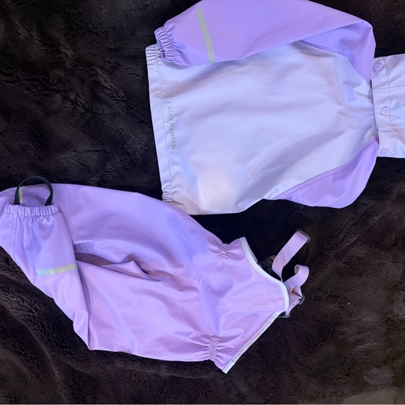 Helly Hansen Light Purple Girls 3T Rainsuit - Picture 8 of 11